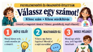 Válassz egy számot! - Kíváncsiságkeltésre és a korábbi tudás játékos   előhívására.